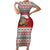 Shaka Sign Skull Mele Kalikimaka Personalized Family Matching Short Sleeve Bodycon Dress and Hawaiian Shirt Hawaiian Quilt Pattern - Polynesian Pride