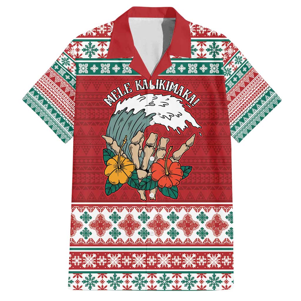 Shaka Sign Skull Mele Kalikimaka Personalized Family Matching Summer Maxi Dress and Hawaiian Shirt Hawaiian Quilt Pattern - Polynesian Pride