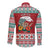Shaka Sign Skull Mele Kalikimaka Personalized Long Sleeve Button Shirt Hawaiian Quilt Pattern - Polynesian Pride