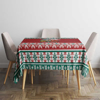Shaka Sign Skull Mele Kalikimaka Personalized Tablecloth Hawaiian Quilt Pattern - Polynesian Pride
