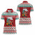 Shaka Sign Skull Mele Kalikimaka Personalized Women Polo Shirt Hawaiian Quilt Pattern - Polynesian Pride