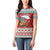 Shaka Sign Skull Mele Kalikimaka Personalized Women Polo Shirt Hawaiian Quilt Pattern - Polynesian Pride
