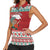 Shaka Sign Skull Mele Kalikimaka Personalized Women Sleeveless Polo Shirt Hawaiian Quilt Pattern - Polynesian Pride
