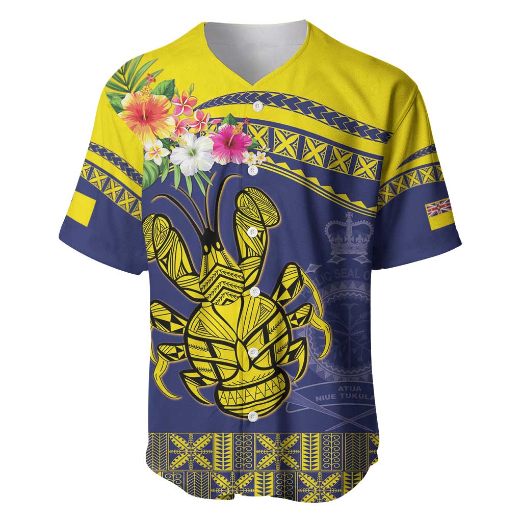 Niue Coconut Crab Baseball Jersey Rock of Polynesia