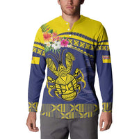 Niue Coconut Crab Button Sweatshirt Rock of Polynesia LT9 - Polynesian Pride