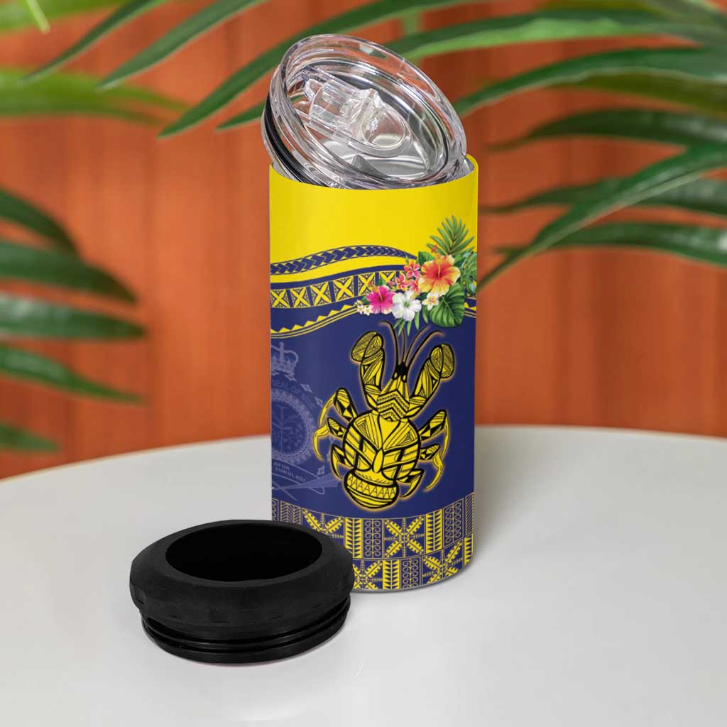 Niue Coconut Crab 4 in 1 Can Cooler Tumbler Rock of Polynesia
