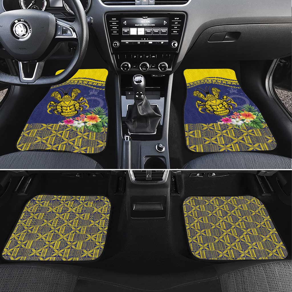 Niue Coconut Crab Car Mats Rock of Polynesia LT9 Set 4pcs Gold - Polynesian Pride