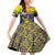 Niue Coconut Crab Family Matching Off Shoulder Short Dress and Hawaiian Shirt Rock of Polynesia