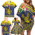 Niue Coconut Crab Family Matching Off Shoulder Short Dress and Hawaiian Shirt Rock of Polynesia