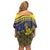 Niue Coconut Crab Family Matching Off Shoulder Short Dress and Hawaiian Shirt Rock of Polynesia