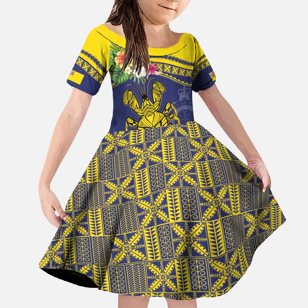 Niue Coconut Crab Family Matching Tank Maxi Dress and Hawaiian Shirt Rock of Polynesia