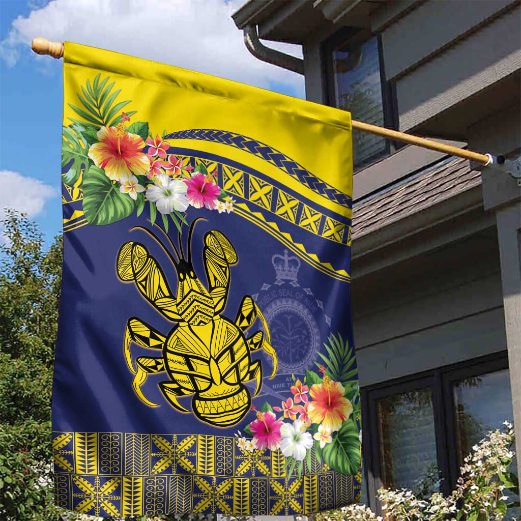 Niue Coconut Crab Garden Flag Rock of Polynesia LT9 - Polynesian Pride
