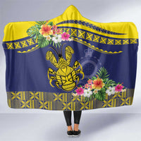Niue Coconut Crab Hooded Blanket Rock of Polynesia LT9 One Size Gold - Polynesian Pride