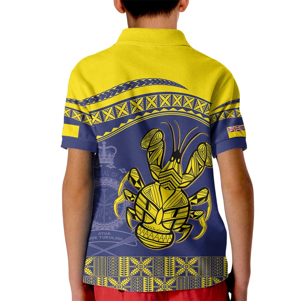 Niue Coconut Crab Kid Polo Shirt Rock of Polynesia