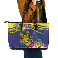 Niue Coconut Crab Leather Tote Bag Rock of Polynesia LT9 - Polynesian Pride