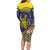 Niue Coconut Crab Long Sleeve Bodycon Dress Rock of Polynesia