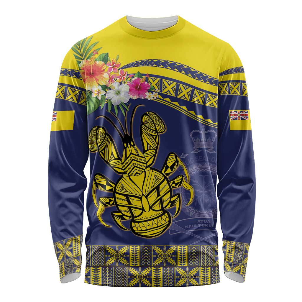 Niue Coconut Crab Long Sleeve Shirt Rock of Polynesia