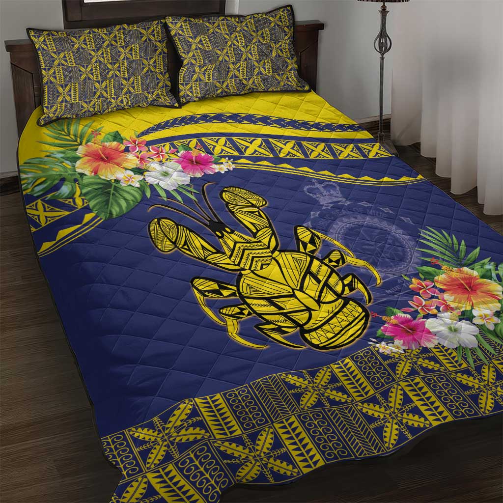 Niue Coconut Crab Quilt Bed Set Rock of Polynesia LT9 Gold - Polynesian Pride