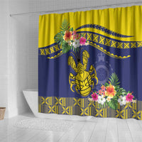 Niue Coconut Crab Shower Curtain Rock of Polynesia