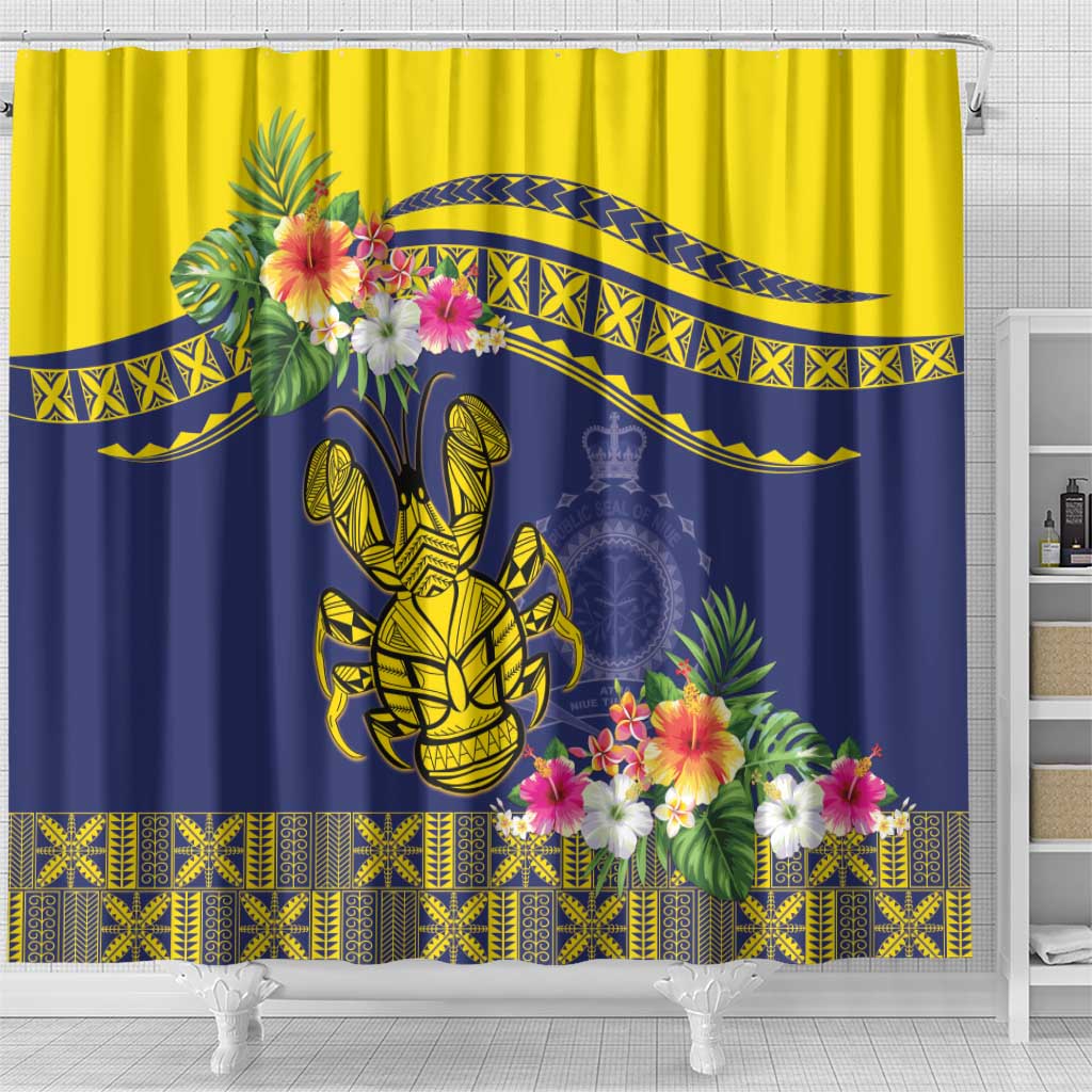 Niue Coconut Crab Shower Curtain Rock of Polynesia