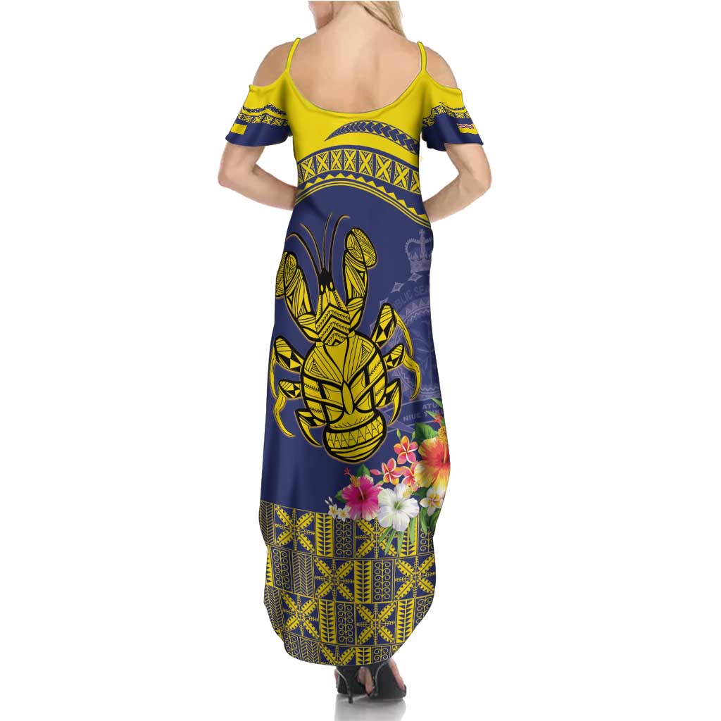 Niue Coconut Crab Summer Maxi Dress Rock of Polynesia