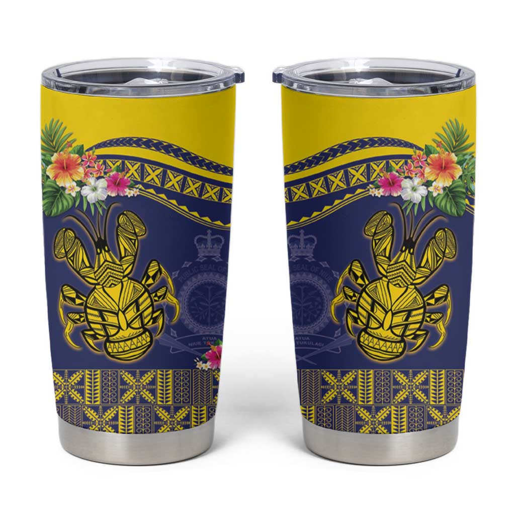 Niue Coconut Crab Tumbler Cup Rock of Polynesia LT9 Gold - Polynesian Pride