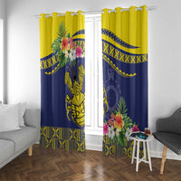Niue Coconut Crab Window Curtain Rock of Polynesia LT9 With Grommets Gold - Polynesian Pride