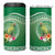 Norfolk Parakeet Tropical 4 in 1 Can Cooler Tumbler Norfolk Island Tribal Pattern