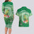 Norfolk Parakeet Tropical Couples Matching Long Sleeve Bodycon Dress and Hawaiian Shirt Norfolk Island Tribal Pattern