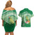 Norfolk Parakeet Tropical Couples Matching Off Shoulder Short Dress and Hawaiian Shirt Norfolk Island Tribal Pattern