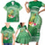 Norfolk Parakeet Tropical Family Matching Short Sleeve Bodycon Dress and Hawaiian Shirt Norfolk Island Tribal Pattern