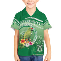 Norfolk Parakeet Tropical Hawaiian Shirt Norfolk Island Tribal Pattern