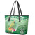 Norfolk Parakeet Tropical Leather Tote Bag Norfolk Island Tribal Pattern