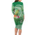 Norfolk Parakeet Tropical Long Sleeve Bodycon Dress Norfolk Island Tribal Pattern