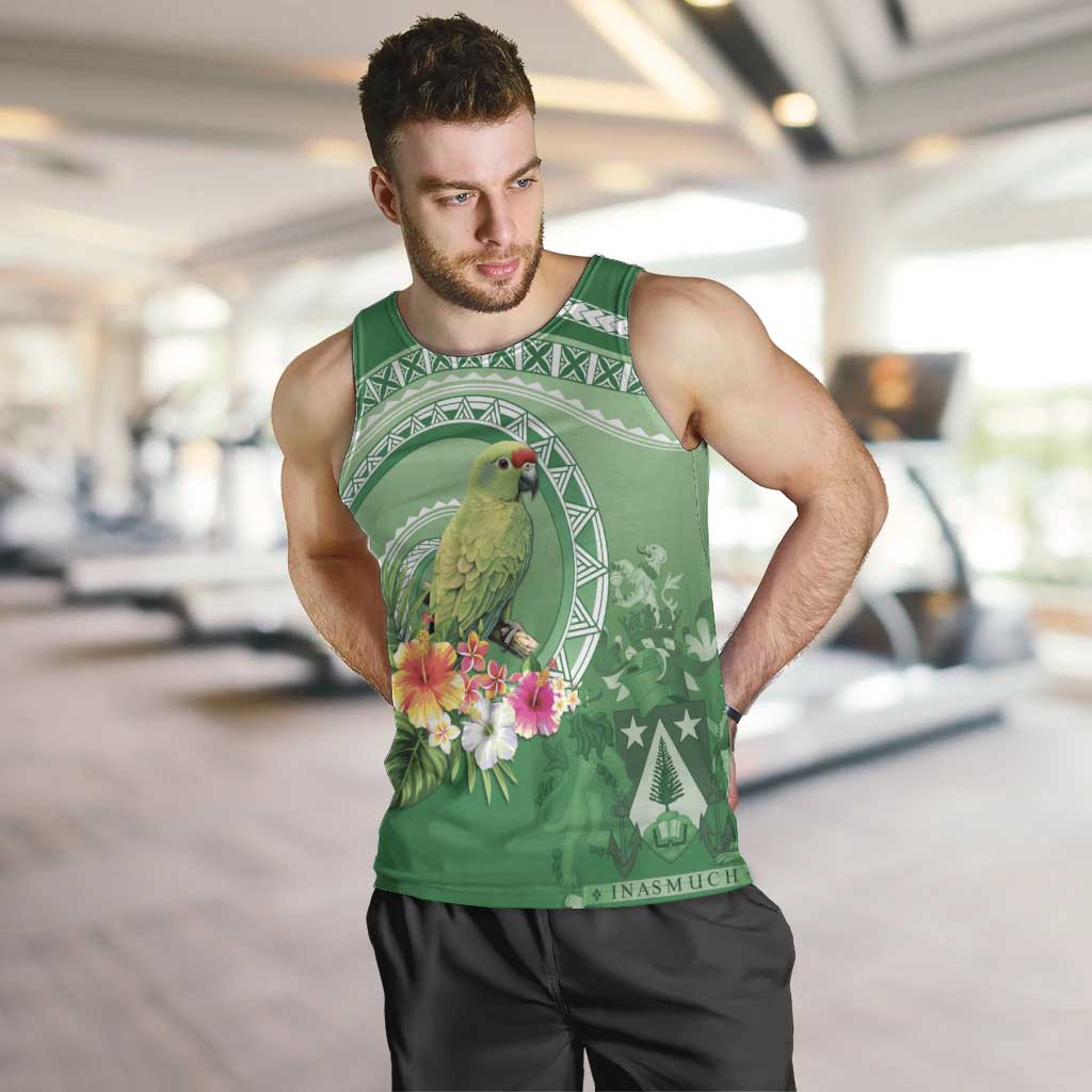 Norfolk Parakeet Tropical Men Tank Top Norfolk Island Tribal Pattern