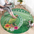 Norfolk Parakeet Tropical Round Carpet Norfolk Island Tribal Pattern