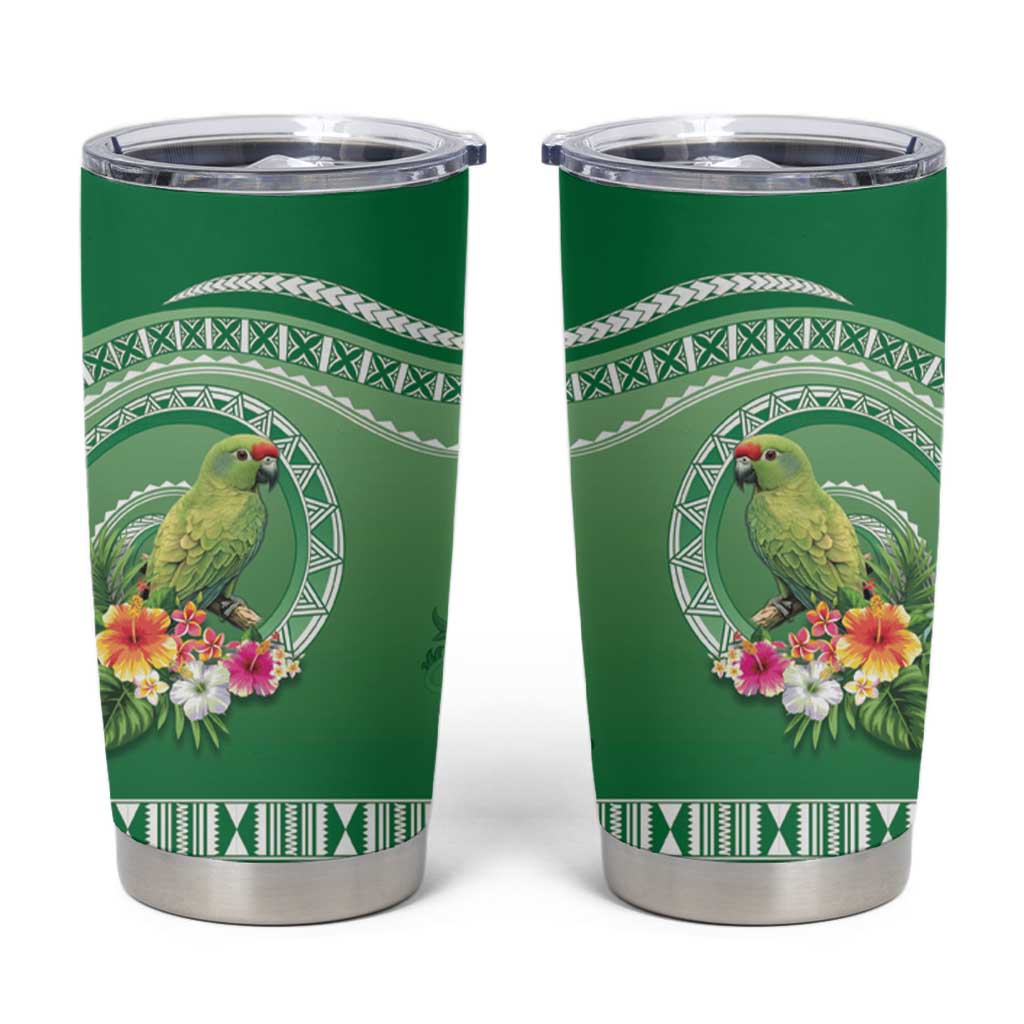 Norfolk Parakeet Tropical Tumbler Cup Norfolk Island Tribal Pattern