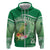 Norfolk Parakeet Tropical Zip Hoodie Norfolk Island Tribal Pattern