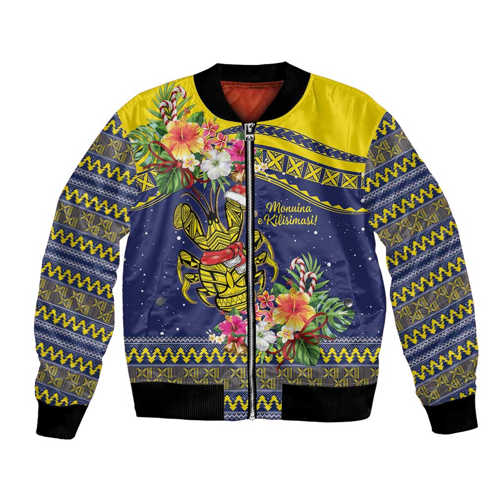 Monuina e Kilisimasi Niue Christmas Bomber Jacket Niuean Tribal Pattern