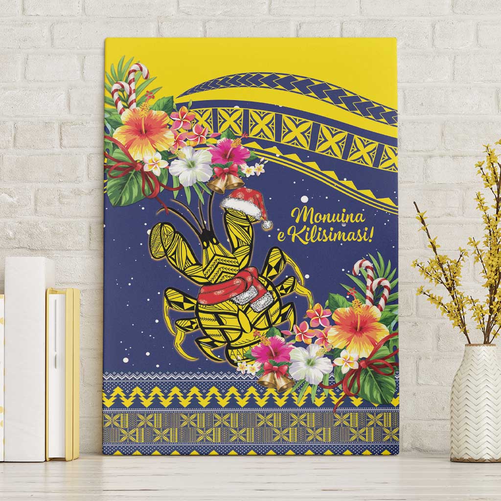 Monuina e Kilisimasi Niue Christmas Canvas Wall Art Niuean Tribal Pattern LT9 Without Frame Gold - Polynesian Pride