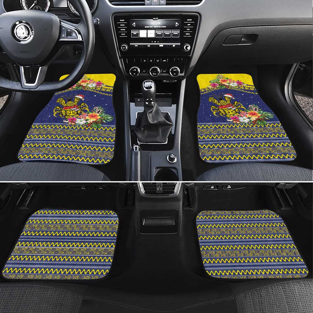 Monuina e Kilisimasi Niue Christmas Car Mats Niuean Tribal Pattern