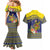 Monuina e Kilisimasi Niue Christmas Couples Matching Mermaid Dress and Hawaiian Shirt Niuean Tribal Pattern