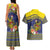 Monuina e Kilisimasi Niue Christmas Couples Matching Tank Maxi Dress and Hawaiian Shirt Niuean Tribal Pattern