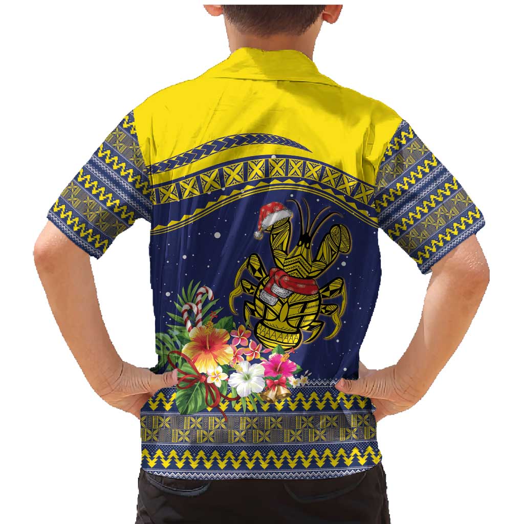 Monuina e Kilisimasi Niue Christmas Family Matching Mermaid Dress and Hawaiian Shirt Niuean Tribal Pattern