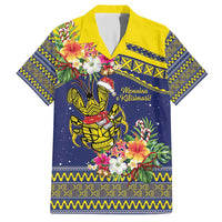 Monuina e Kilisimasi Niue Christmas Hawaiian Shirt Niuean Tribal Pattern LT9 Gold - Polynesian Pride