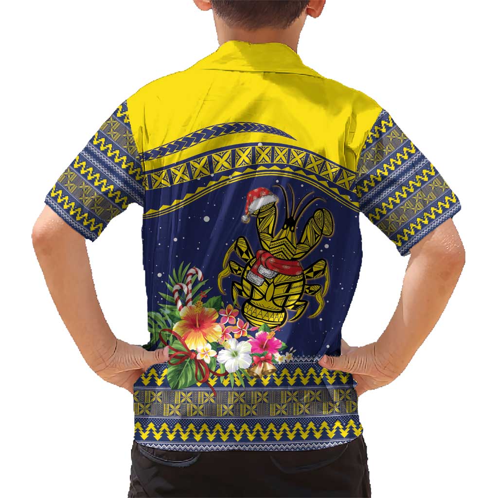 Monuina e Kilisimasi Niue Christmas Kid Hawaiian Shirt Niuean Tribal Pattern