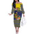 Monuina e Kilisimasi Niue Christmas Off The Shoulder Long Sleeve Dress Niuean Tribal Pattern