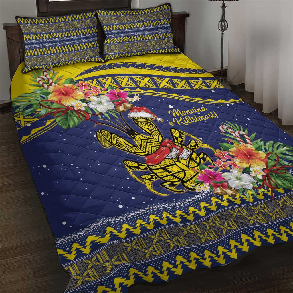 Monuina e Kilisimasi Niue Christmas Quilt Bed Set Niuean Tribal Pattern LT9 Gold - Polynesian Pride