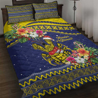 Monuina e Kilisimasi Niue Christmas Quilt Bed Set Niuean Tribal Pattern LT9 Gold - Polynesian Pride