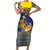 Monuina e Kilisimasi Niue Christmas Short Sleeve Bodycon Dress Niuean Tribal Pattern